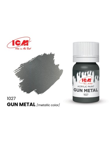 METALLIC COLORS Gun metal bottle 12 ml 