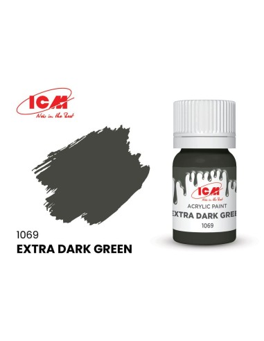 GREEN Extra Dark Green bottle 12 ml 