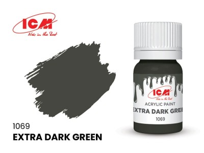 GREEN Extra Dark Green bottle 12 ml 
