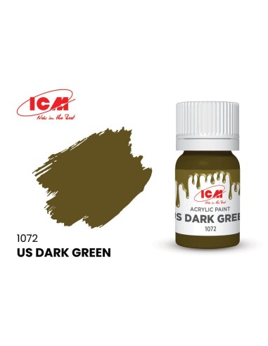 GREEN US Dark Green bottle 12 ml 