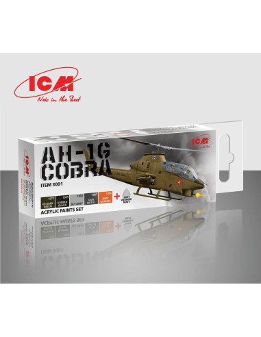 Acrylic paint set for Cobra AH-1G 6 x12 ml 