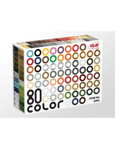 Acrylic paint set 80 pcs (77 color + 3 varnishes) 80 x 12 ml 