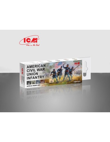 Acrylic Paint Set for American Civil War 6 x12 ml 