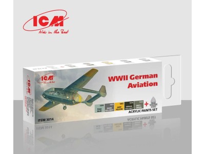 Acrylic Paint Set for German aviation after 1943 6 x12 ml 