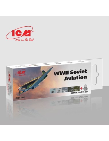 Acrylic Paint Set for WWII Soviet aviation 6 x 12 ml 