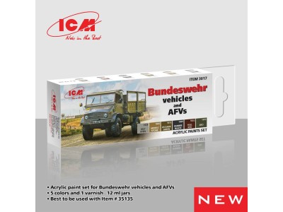 Acrylic Paint Set for German military trucks 6 x 12 ml 