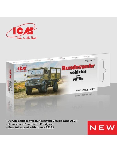 Acrylic Paint Set for German military trucks 6 x 12 ml 
