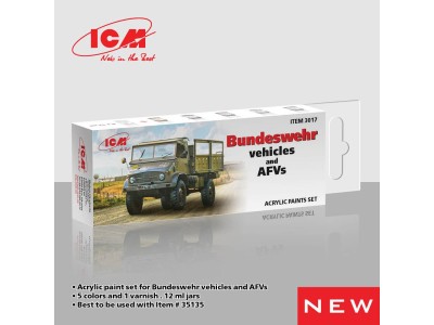 Acrylic Paint Set for German military trucks 6 x 12 ml 