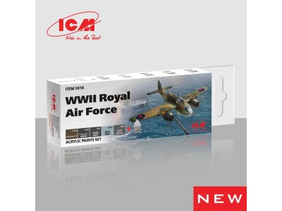 Acrylic Paint Set for WWII Royal Air Force 6 x 12 ml 