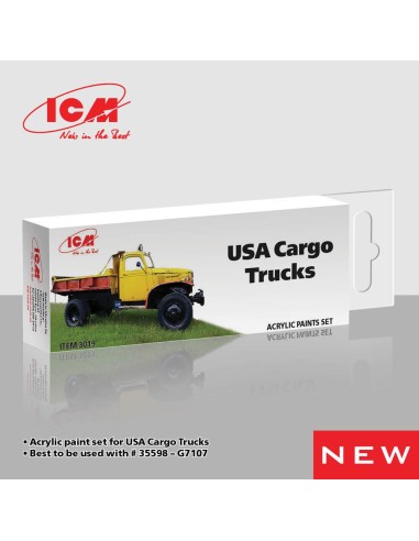 Acrylic Paint Set for USA Cargo Trucks 6 x 12ml 