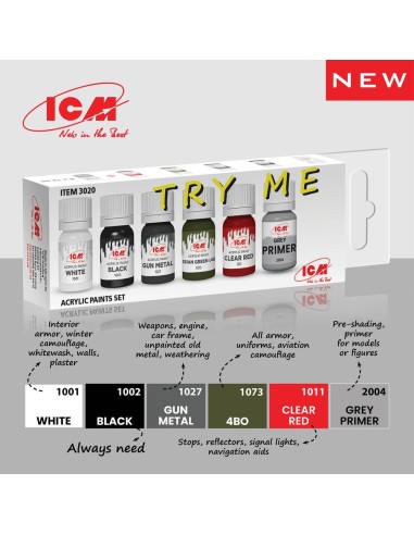 TRY ME Acrylic paint set 6 x 12 ml 