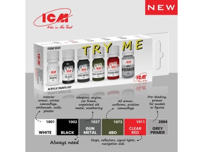 TRY ME Acrylic paint set 6 x 12 ml 
