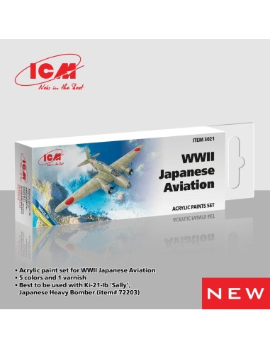 Acrylic Paint Set for WWII Japanese Aviation 6 x 12 ml 