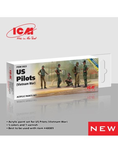 Acrylic Paint Set for US Pilots(Vietnam War) 6 x 12ml 