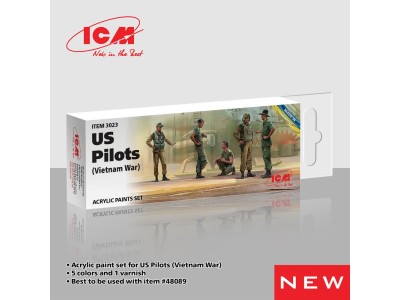 Acrylic Paint Set for US Pilots(Vietnam War) 6 x 12ml 