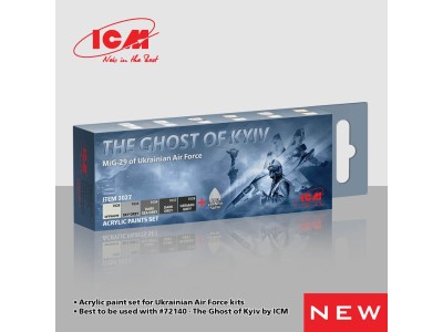 Acrylic Paint Set for The Ghost of Kyiv 6 x 12 ml 