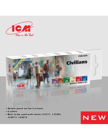 Acrylic paint set for Civilians 6 x 12 ml 