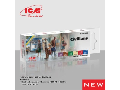 Acrylic paint set for Civilians 6 x 12 ml 