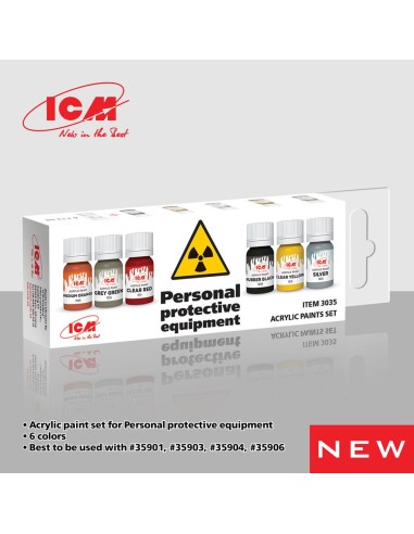 Acrylic paint set for Personal protective equipment 6x12ml 