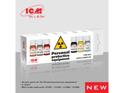 Acrylic paint set for Personal protective equipment 6x12ml 