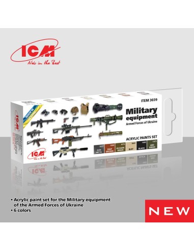 Acrylic paint set for Military equipment of the Armed Forces of Ukraine 6x12 ml 
