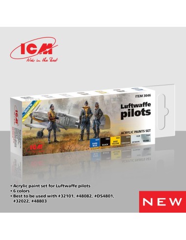 Acrylic paint set for Luftwaffe pilots 6 x 12 ml 