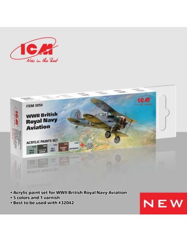 Acrylic Paint Set for WWII British Naval Aviation  6 x12 ml 