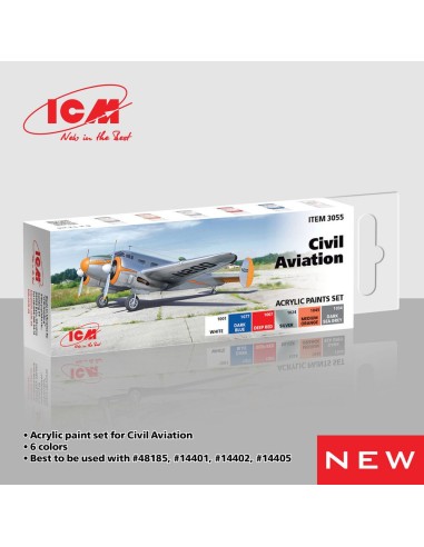 Acrylic Paint Set for Civil Aviation  6 x12 ml 