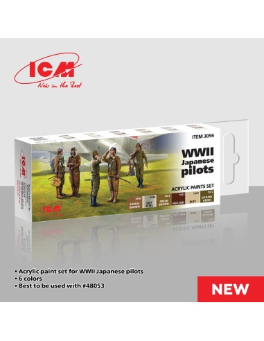 Acrylic Paint Set for WWII Japanese pilots  6 x12 ml 