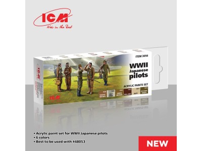 Acrylic Paint Set for WWII Japanese pilots  6 x12 ml 