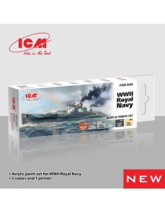 Acrylic Paint Set for WWII Royal Navy  6 x12 ml 