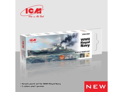 Acrylic Paint Set for WWII Royal Navy  6 x12 ml 