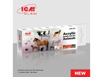 Acrylic Paint Set for Animals  6 x12 ml 