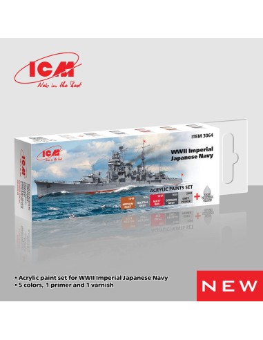 Acrylic Paint Set for WWII Imperial Japanese Navy  6 x12 ml 