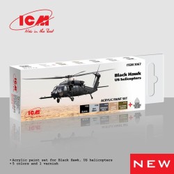 Acrylic Paint Set for Black Hawk. US helicopters  6 x12 ml 