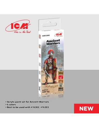 Acrylic Paint Set for Ancient Warriors   6 x12 ml 