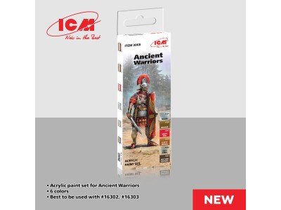 Acrylic Paint Set for Ancient Warriors   6 x12 ml 