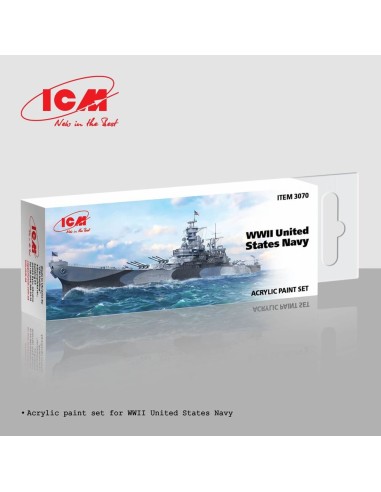 Acrylic Paint Set for WWII United States Navy  6 x12 ml 