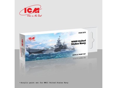 Acrylic Paint Set for WWII United States Navy  6 x12 ml 
