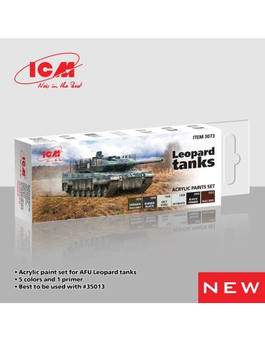 Acrylic paint set for Leopard tanks 