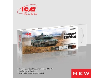 Acrylic paint set for Leopard tanks 