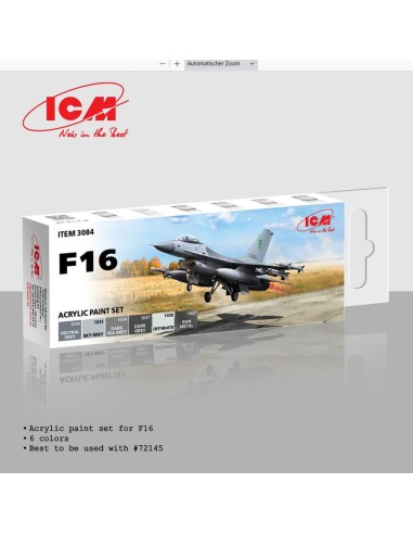 Acrylic paint set for F16 