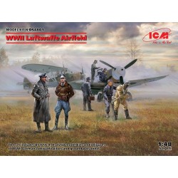 WWII Luftwaffe Airfield(MesserschmittBf109F-4,Hs126B-1,Pilot,Ground Pers(7 fig 