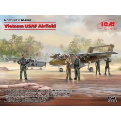 Vietnam USAF Airfield(Cessna O-2A,OV-10 Bronco,US Pil&Gro.Pers(Viet.War)5 fig 