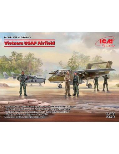 Vietnam USAF Airfield(Cessna O-2A,OV-10 Bronco,US Pil&Gro.Pers(Viet.War)5 fig 