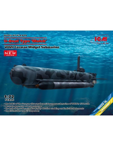 U-Boat Type Molch, WWII German Midget Submarine (100% new molds) 