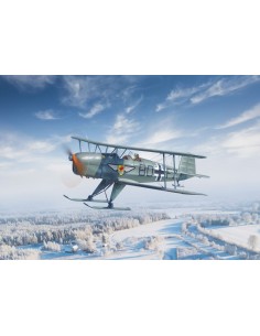 Bücker Bü 131D (winter version), WWII German Training Aircraft 