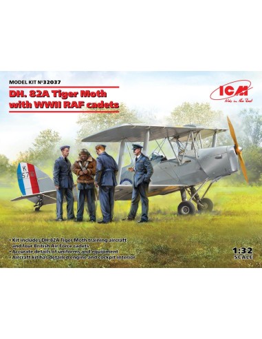 DH. 82A Tiger Moth with WWII RAF cadets 
