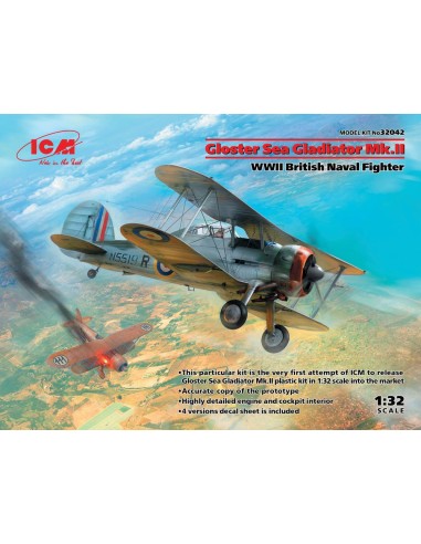 Gloster Sea Gladiator Mk.II , WWII British Naval Fighter 