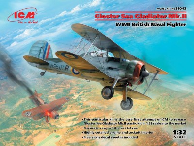 Gloster Sea Gladiator Mk.II , WWII British Naval Fighter 